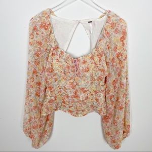 free people mabel printed blouse